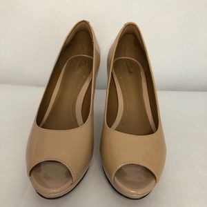 Clarks Peep-Toe Pumps